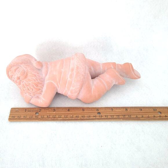 Santa Claus Laying Shelf Sitter Fireplace Mantle Resin Christmas Decor Figurine - Picture 3 of 8